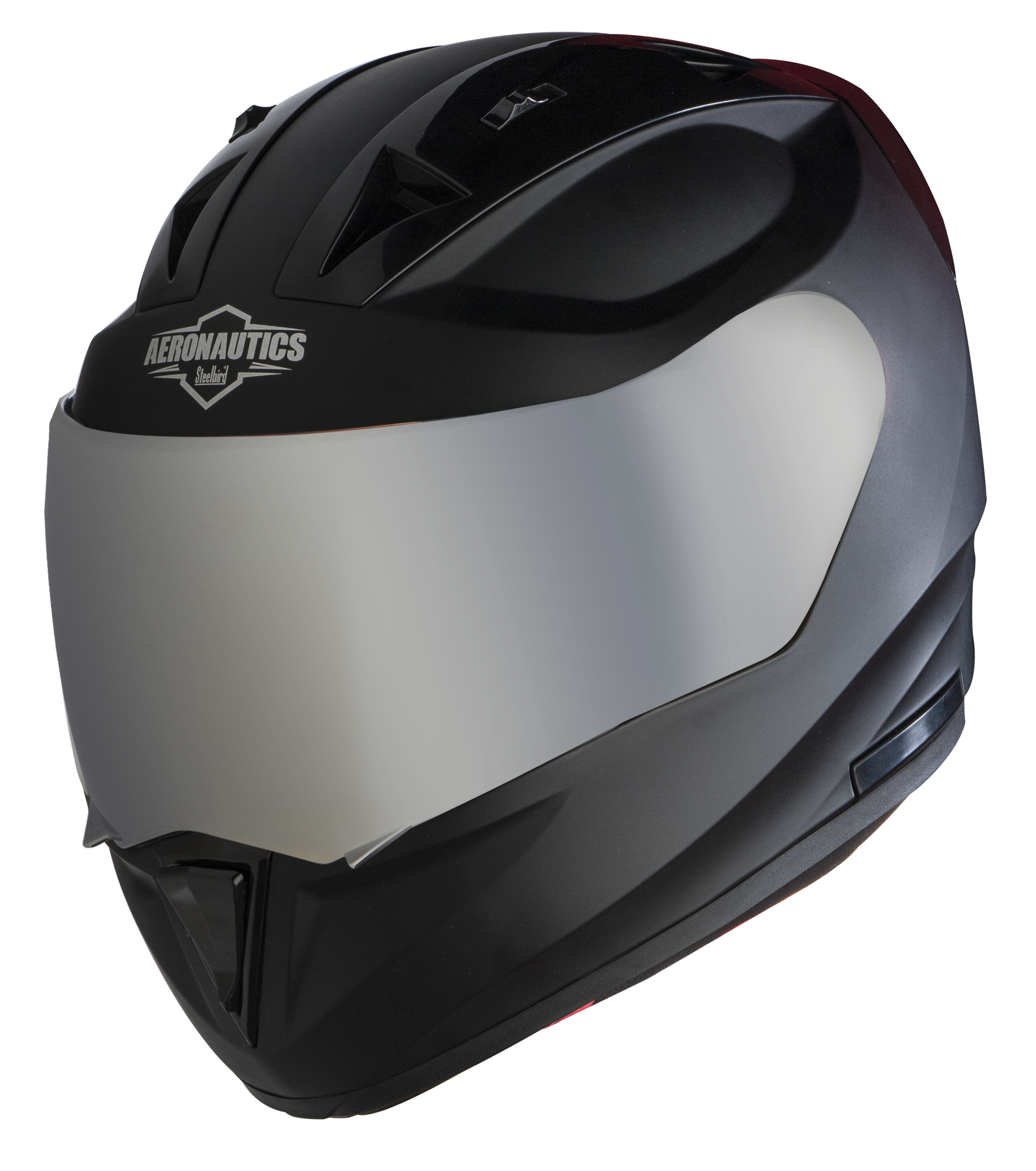 SA-1 Aeronautics Mat Mid Night Black( Fitted With Clear Visor Extra Silver Chrome Visor Free)